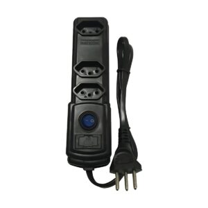 Filtro de Linha Pvc 3 Tomadas Preto Bivolt - Naticon