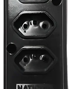 Tomada Barra Tripla 2P+T 20A Preta - Naticon