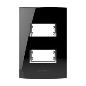 Placa 4x2 2 Postos Separados Black Piano 85527 Inova Pro