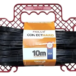 Extensão Prolongadora Connect Hard 2P+T 20A 10Mt Preto - Fioxlux