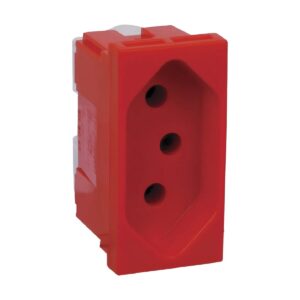 Modulo Tomada 20A Vermelha 220V 680161VM - Pial Zeffia