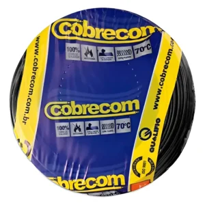 Cabo Flexivel 10mm Preto 1 Metro - Cobrecom