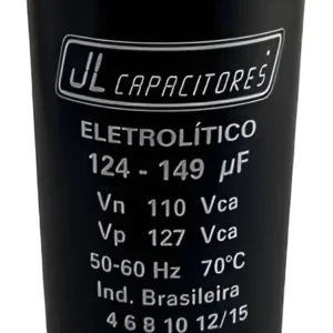 Capacitor JL Com Suporte e Tampa 124-149 110V