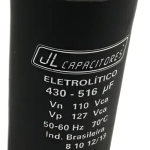 Capacitor JL Com Suporte e Tampa 430-516 110V