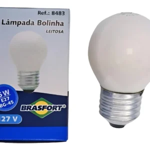 Lâmpada Bolinha 15w 110v Leitosa E27 - Brasfort