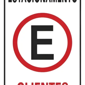 Placa Estacionamento Clientes 20x30cm Poli - Sinalize
