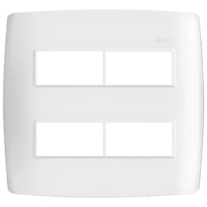 Placa 4x4 2+2 Postos Com Suporte Branca 300912-50 - Simon