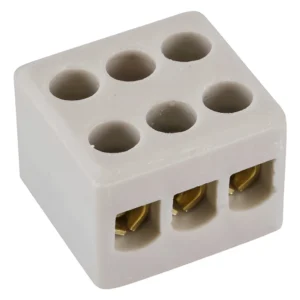 Conector Porcelana Tripolar 6mm MP123P - Morumbi