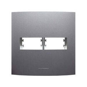 Placa 4x4 1+1 Posto E Suporte Grafite - Alumbra Inova Pro