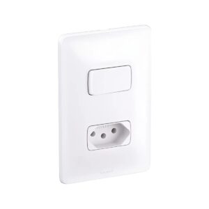 Conjunto Interruptor Simples e Tomada 10A 680112 - Zeffia