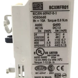 Bloco De Contato 1nfr Rapido Bcxmfr01 - Weg