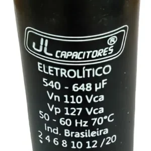 Capacitor JL Com Suporte e Tampa 540-648 110V