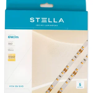 Fita De Led 6w/m 12v 3000k Ip20 Rolo Com 5 Metros - Stella