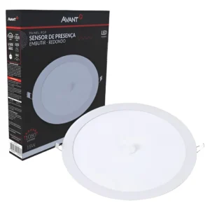 Painel de LED Com Sensor Embutir Redondo 18W 6500K - Avant