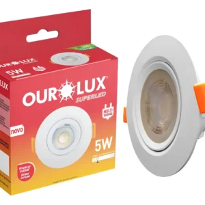 Spot de LED Superled Embutir Redondo 5W 3000K - Ourolux