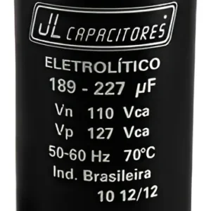 Capacitor JL Com Suporte e Tampa 189-227 110V