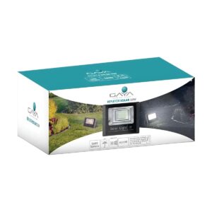 Refletor de LED Solar Preto 20W Branco - Gaya