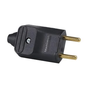 Plug Macho 2P 20A Preto PLD2-2 Com 10 - Margirius