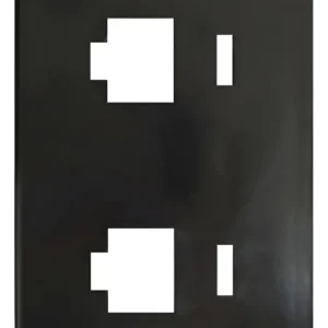 Placa 2 Modulo RJ Preta 1 - Eletromax