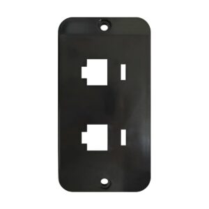 Placa 2 Modulo RJ Preta 1 - Eletromax