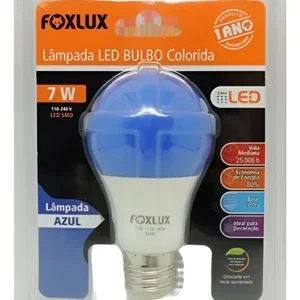 Lâmpada De Led Bolinha 7w Azul - Foxlux