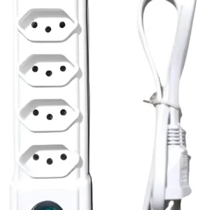 Filtro de Linha Branco 5 Tomadas Com Fusivel - Naticon