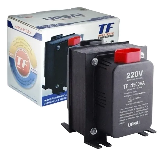 Autotransformador De Voltagem 1500va 127v/220v Sensor Térmic