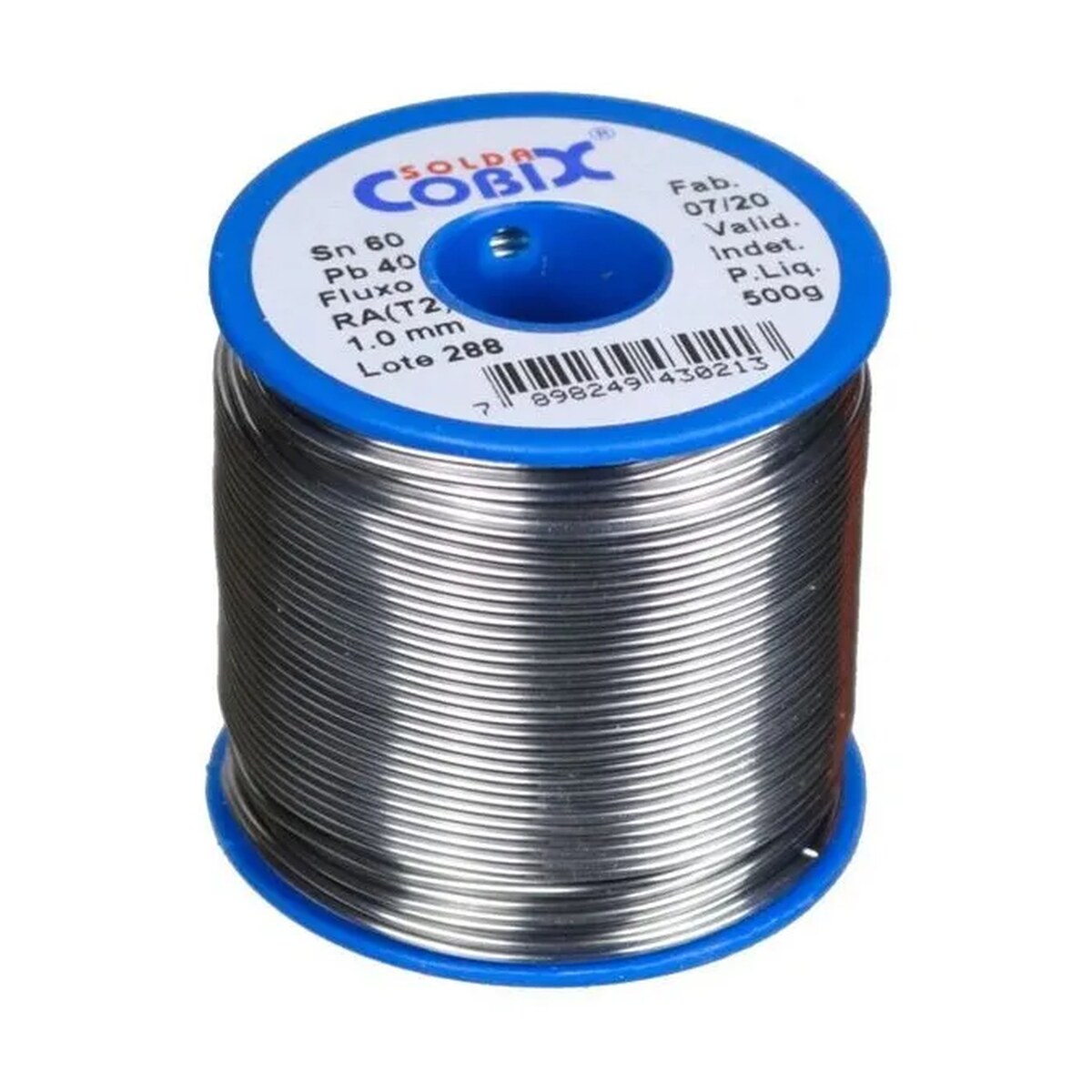 Solda Carretel Azul 500gr Fio 60 RA 1mm - Cobix