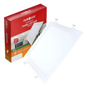 Luminaria de LED Embutir Quadrado 24W 2700K - Ourolux