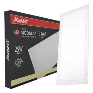 Painel de LED Embutir 312x625 25W 4000K - Avant