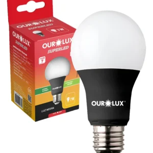 Lâmpada de LED Bulbo 7W Bivolt 1292 Luz Negra - Ourolux