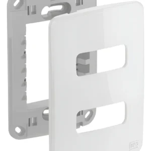 Placa 4x2 Com Suporte 2 Postos Branco - Blux Home