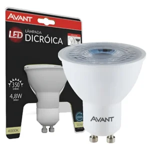 Lâmpada de LED Dicroica MR16 GU10 4W 4000K - Avant