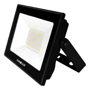 Refletor de LED 30W 3000K Bivolt Preto - Ourolux