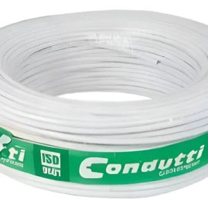 Cabo Paralelo Polarizado Som 2x14 AWG x 1,5 100Mts Branco Condutti