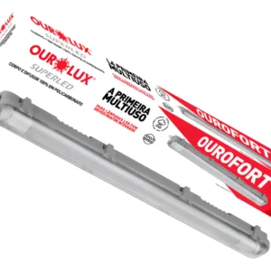 Luminaria Hermetica 1x18W Para T5 e T8 IP65 - Ourofort