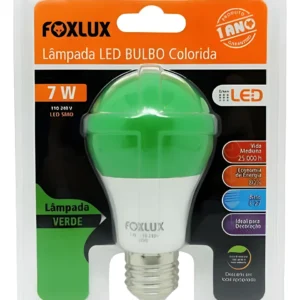 Lâmpada De Led Bolinha 7w Verde - Foxlux