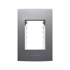 Placa 4x2 3 Postos E Suporte Grafite - Alumbra Inova Pro