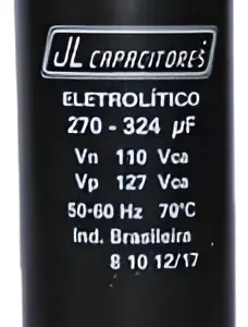 Capacitor JL Com Suporte e Tampa 270-324 110V