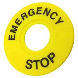 Plaqueta Identificadora Para Botões 22MM Emergencia - JNG