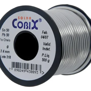 Solda em Carretel Preto 500gr Fio 50 Ra 2,4mm - Cobix