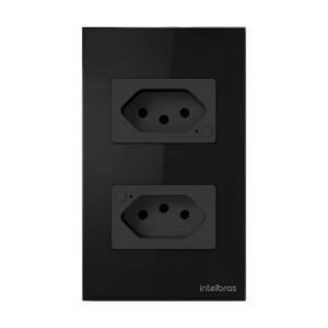 Tomada Dupla 10A Smart Wifi ETS 1002 Preta - Intelbras