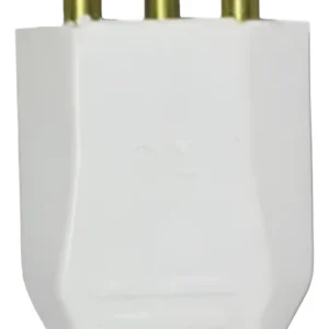 Plug Macho 2P+T 10A Branco 11216 - Transmobil