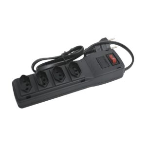 Filtro de Linha Pvc Max 4 Tomadas Preto Bivolt - Multicraft