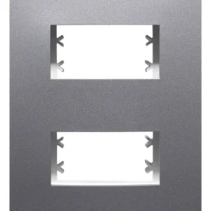 Placa 4x2 2 Postos E Suporte Grafite - Alumbra Inova Pro