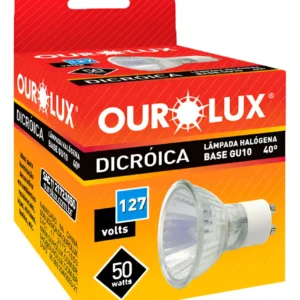 Lâmpada Dicroica Mr16 Gu10 50w 110v - Ourolux