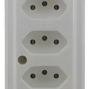 Tomada Barra Quadrupla 2P+T 10A Cinza - Interneed