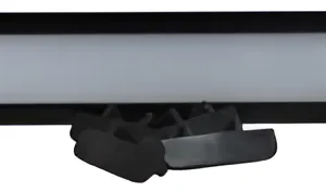 Perfil Para Fita de LED Embutir 24x14x2Mts Preto - Foxlux