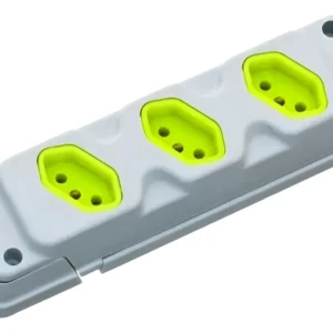 Tomada Barra Tripla 2P+T 20A Cinza - Fiolux