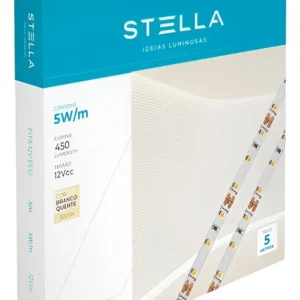 Fita de LED 5W/M 5Mts 12V Amarela IP20 - Stella